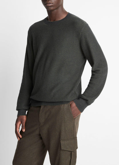 Vince Geo-Jacquard Wool-Blend Crew Neck Sweater - Sweaters