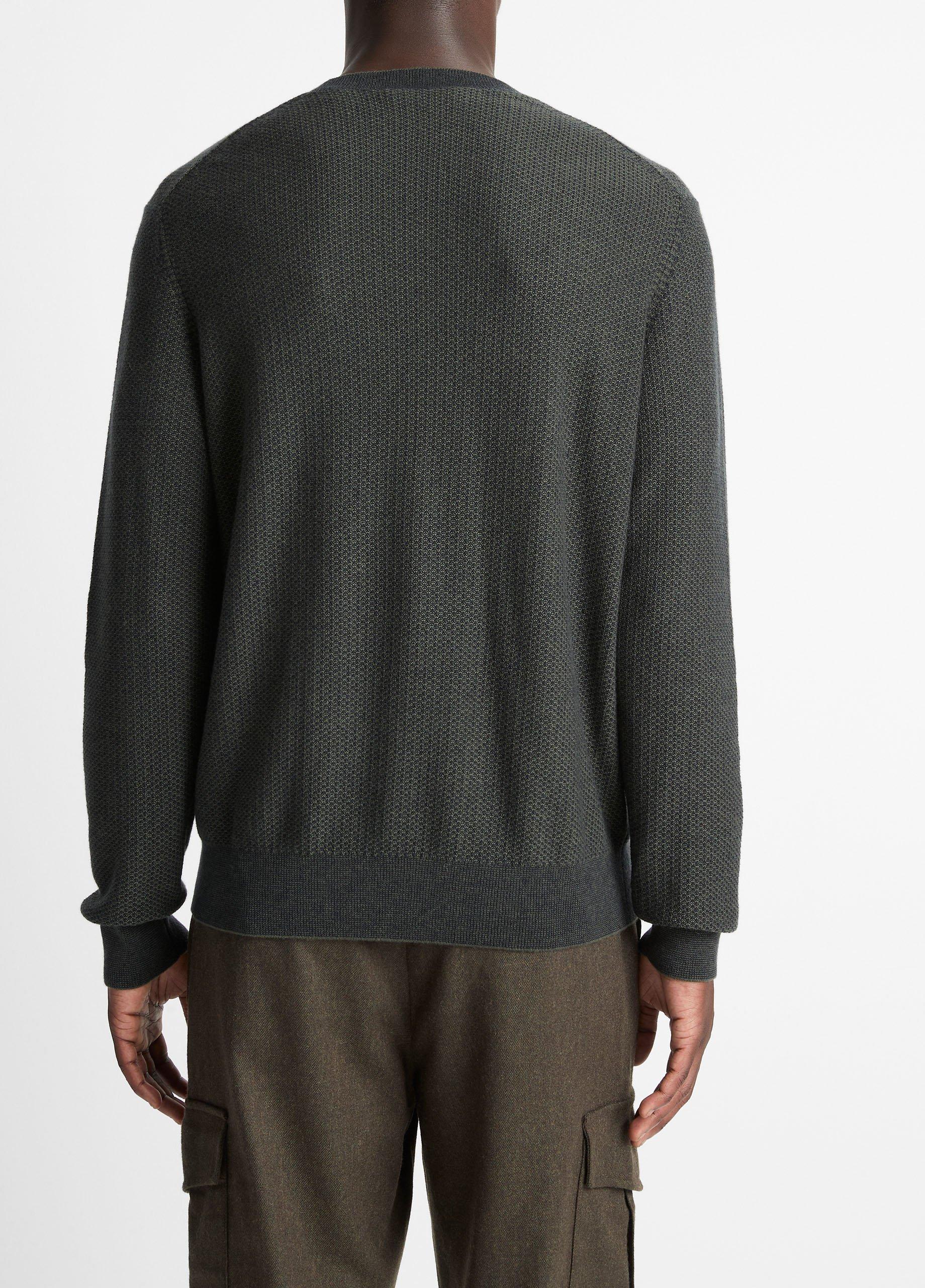 Vince Geo-Jacquard Wool-Blend Crew Neck Sweater - Sweaters