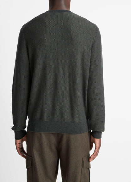Vince Geo-Jacquard Wool-Blend Crew Neck Sweater - Sweaters