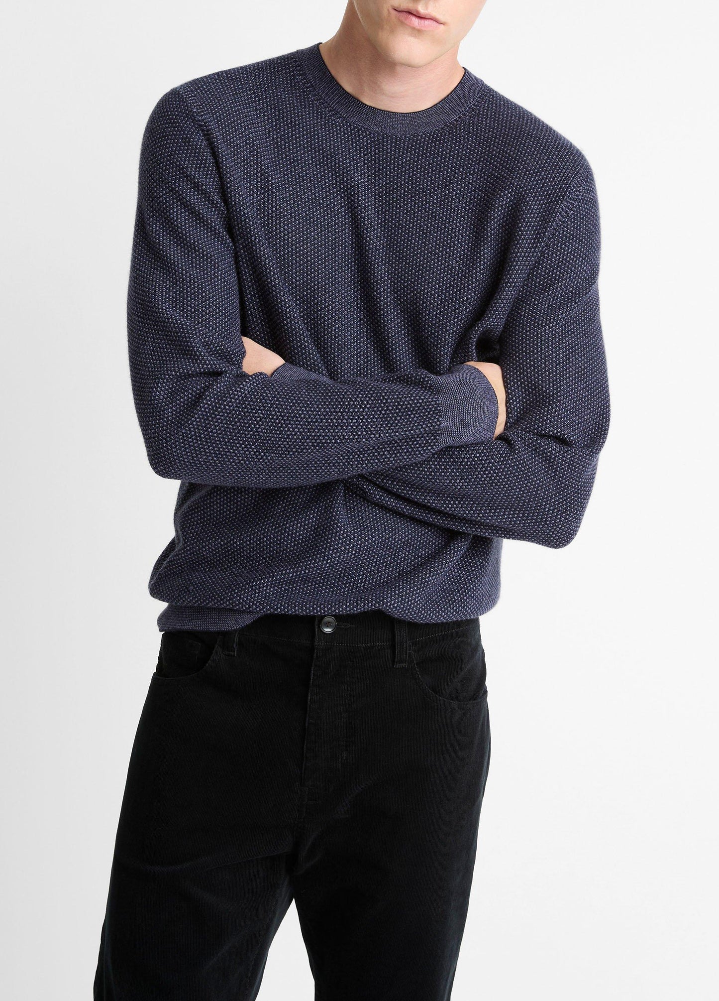 Vince Geo-Jacquard Wool-Blend Crew Neck Sweater - Sweaters