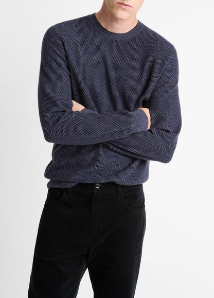 Vince Geo-Jacquard Wool-Blend Crew Neck Sweater - Sweaters