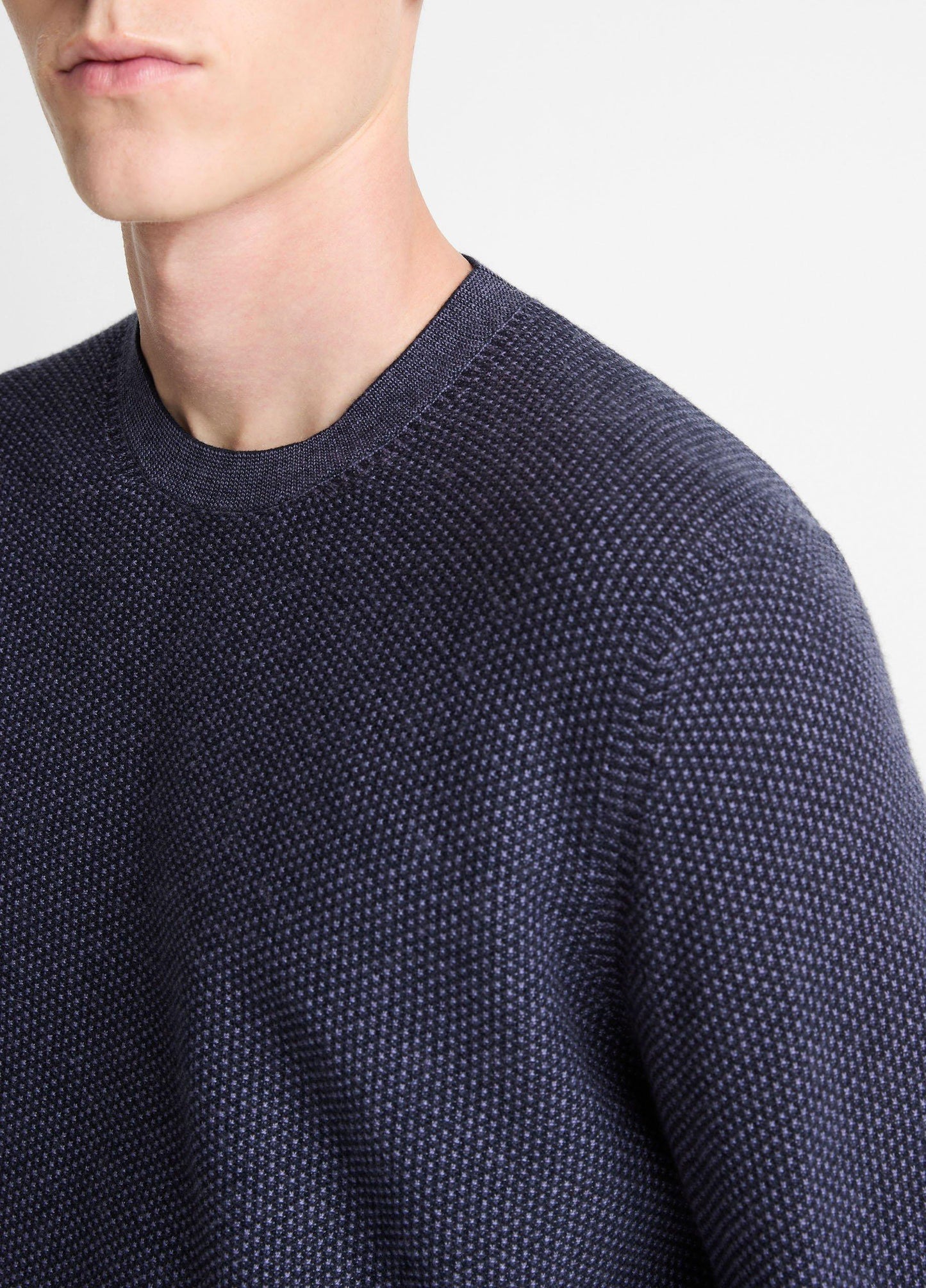 Vince Geo-Jacquard Wool-Blend Crew Neck Sweater - Sweaters