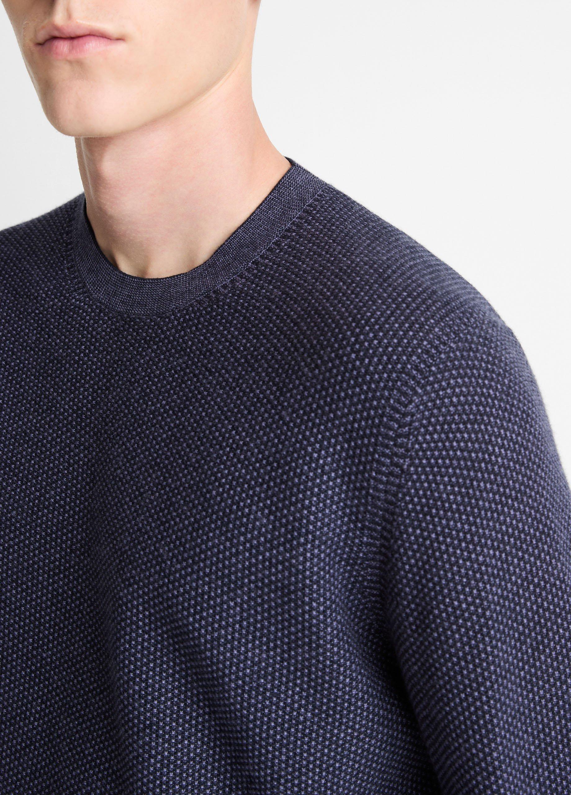 Vince Geo-Jacquard Wool-Blend Crew Neck Sweater - Sweaters