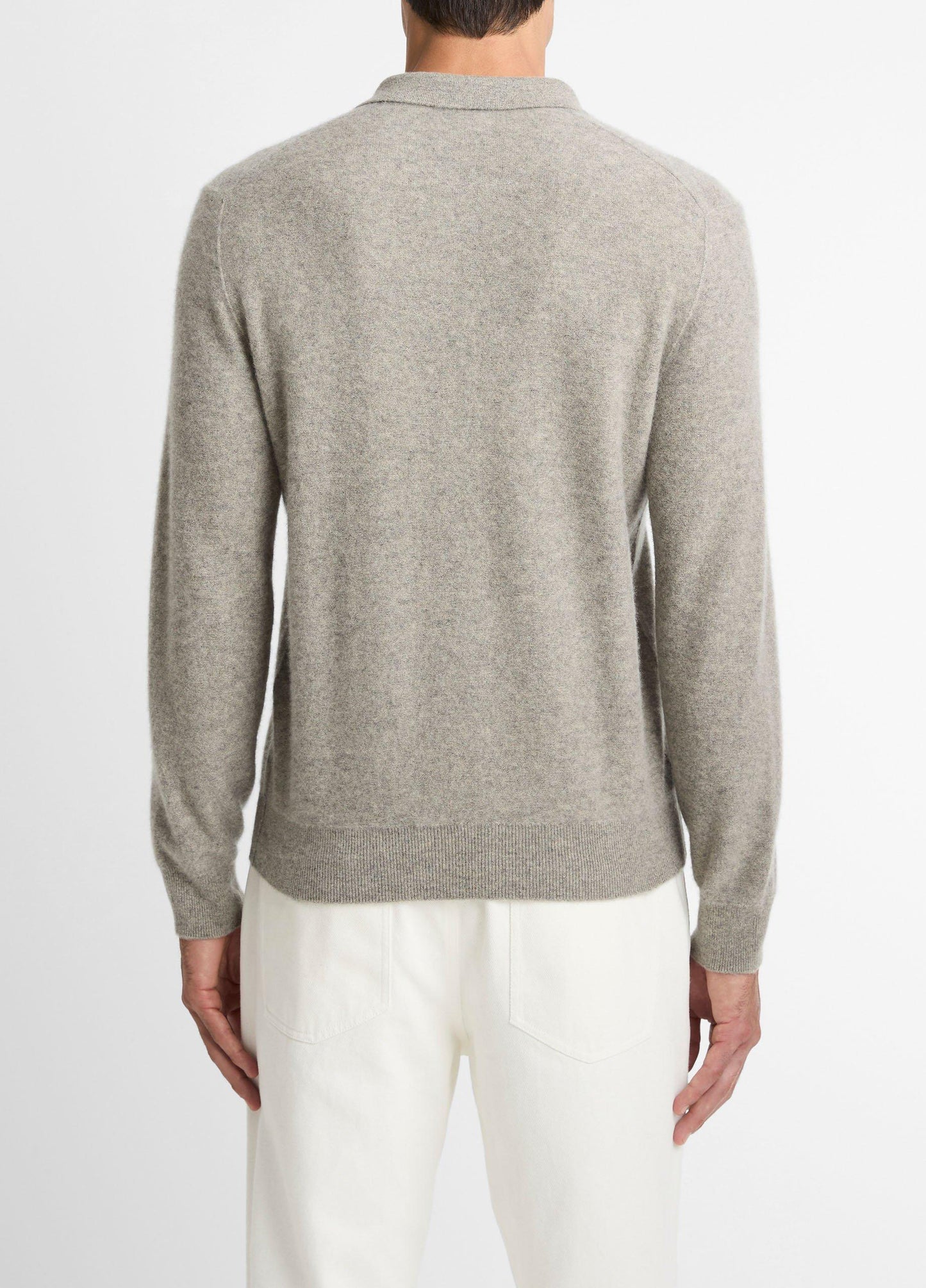 Vince Plush Cashmere Johnny-Collar Polo - Sweaters