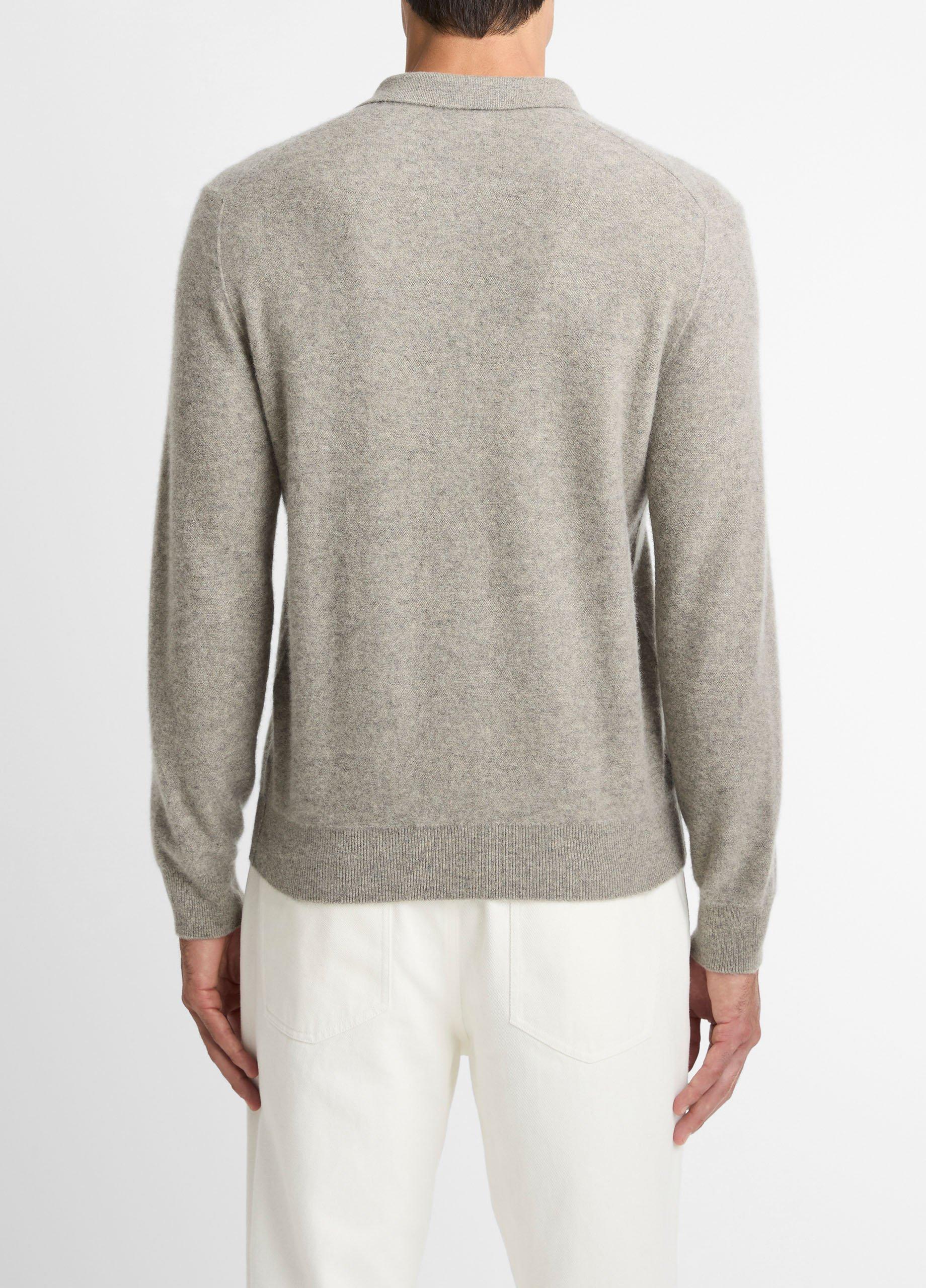 Vince Plush Cashmere Johnny-Collar Polo - Sweaters