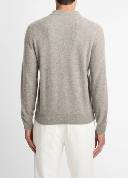 Vince Plush Cashmere Johnny-Collar Polo - Sweaters
