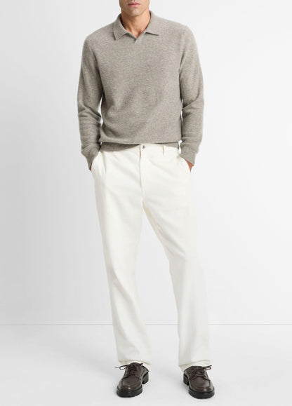 Vince Plush Cashmere Johnny-Collar Polo - Sweaters