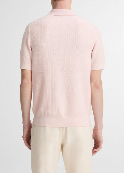 Vince Geo-Jacquard Wool-Blend Blend Polo Sweater - Sweaters
