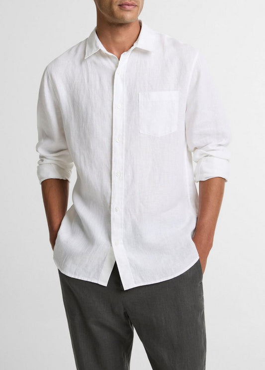 Vince Linen Button-Front Shirt - Shirts