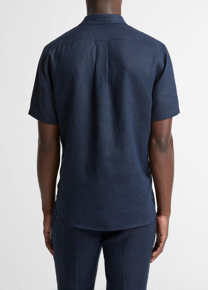 Vince Linen Short-Sleeve Button-Front Shirt - Shirts