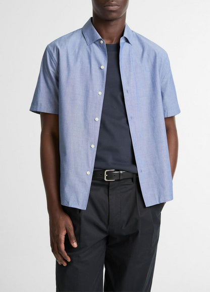 Vince Cotton Short-Sleeve Button-Front Shirt  - Shirts