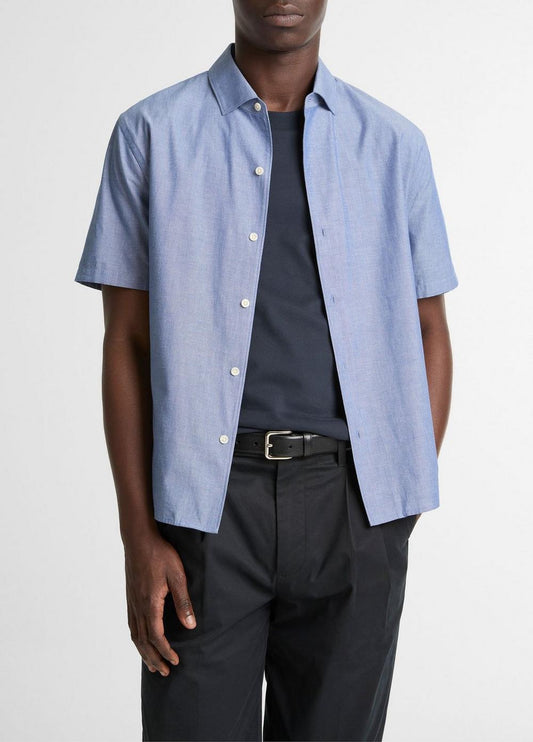 Vince Cotton Short-Sleeve Button-Front Shirt  - Shirts