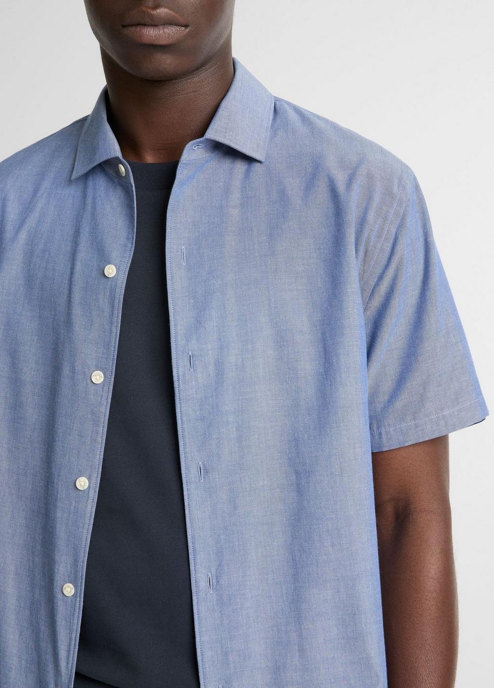 Vince Cotton Short-Sleeve Button-Front Shirt  - Shirts