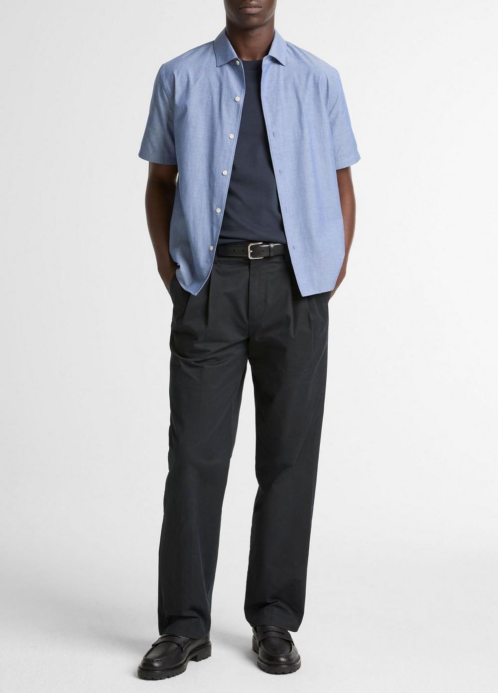 Vince Cotton Short-Sleeve Button-Front Shirt  - Shirts