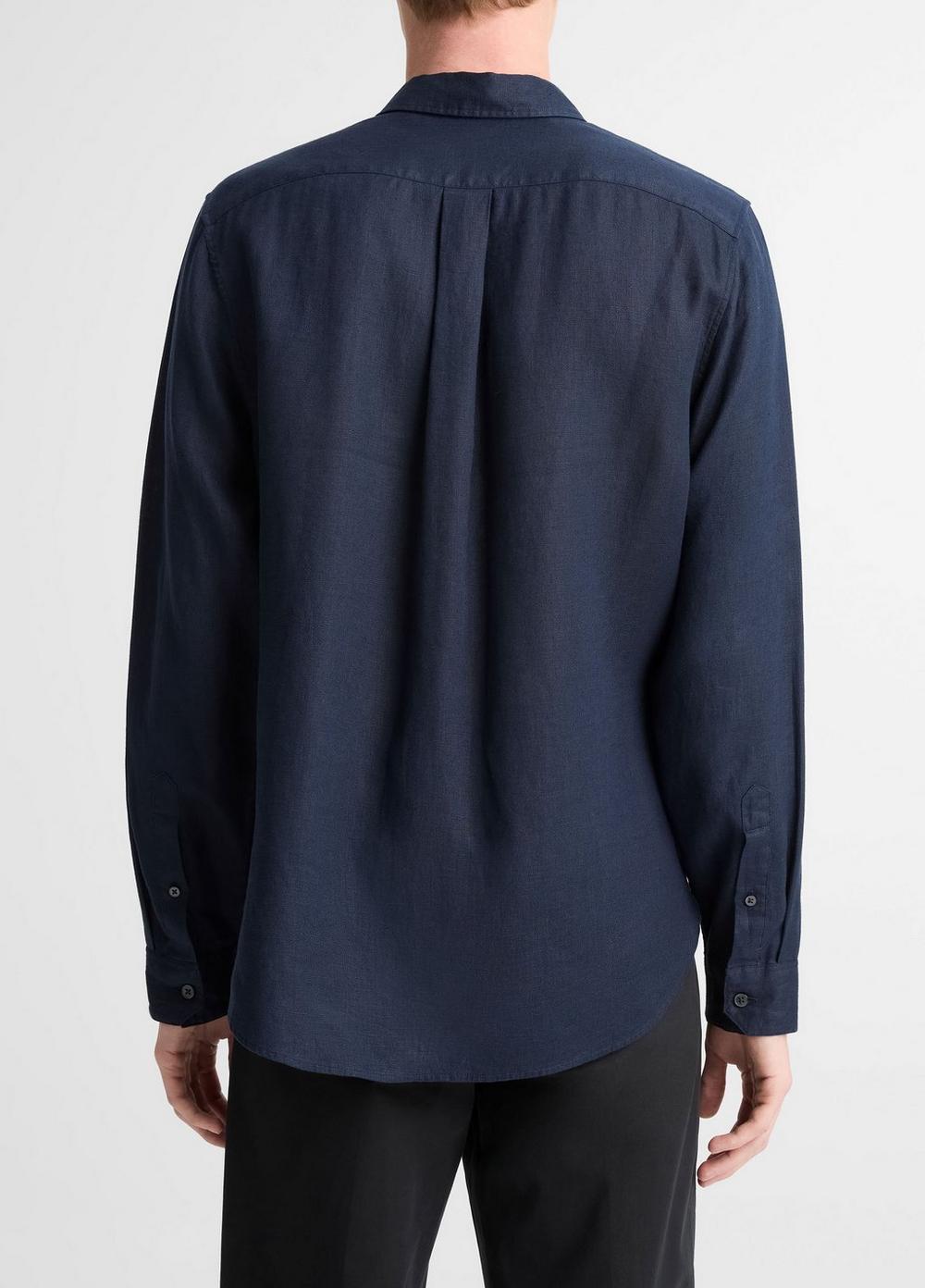 Vince Linen Button-Front Shirt - Shirts