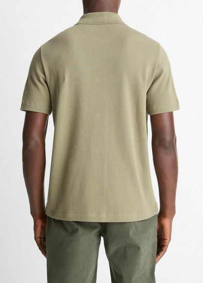 Vince Jacquard-Knit Cotton Short-Sleeve Button-Front Shirt - Shirts