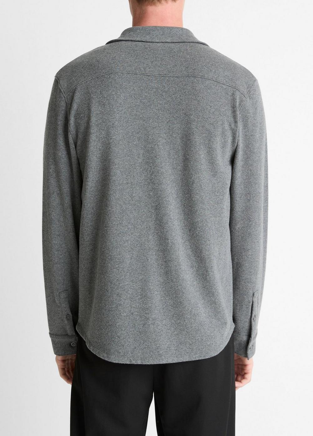 Vince Knit Cotton-Blend Button-Front Shirt - Shirts