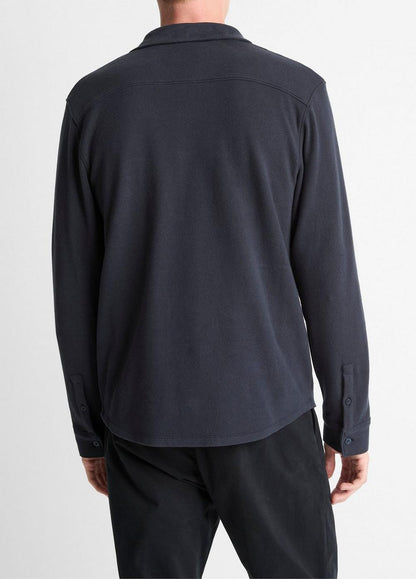 Vince Knit Cotton-Blend Button-Front Shirt - Shirts