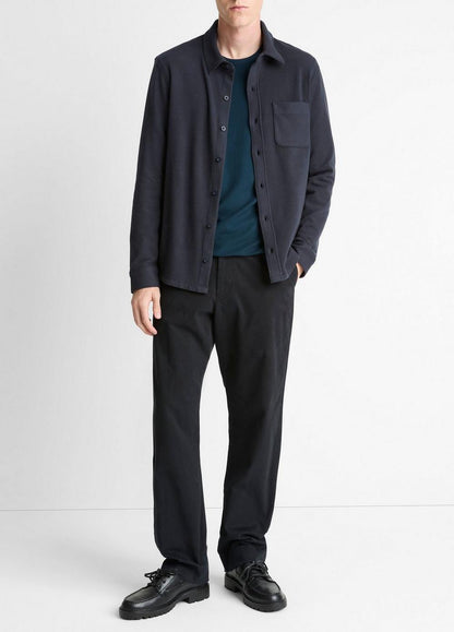 Vince Knit Cotton-Blend Button-Front Shirt - Shirts