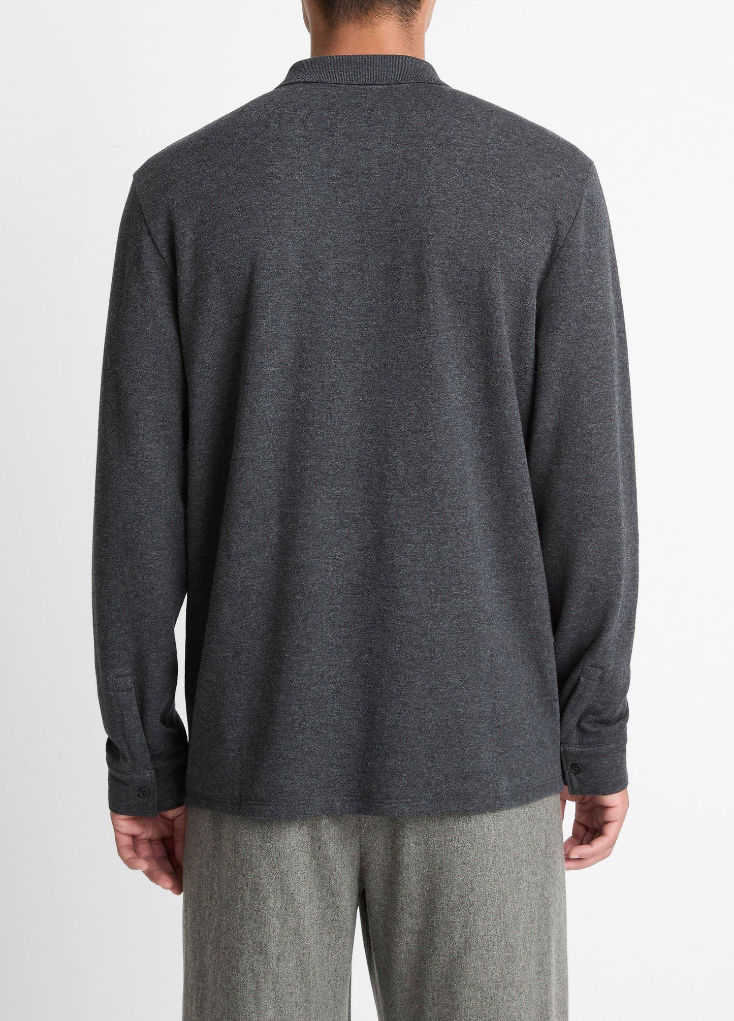 Vince Heathered Double-Face Cotton-Blend Polo Shirt - Shirts