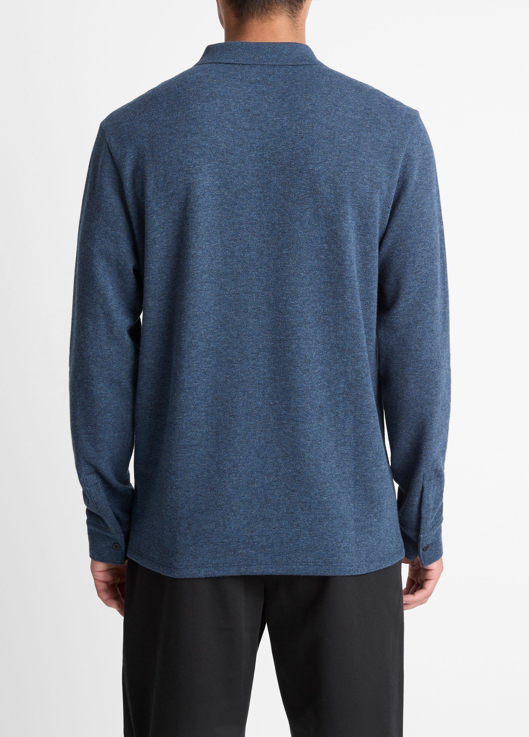Vince Heathered Double-Face Cotton-Blend Polo Shirt - Shirts