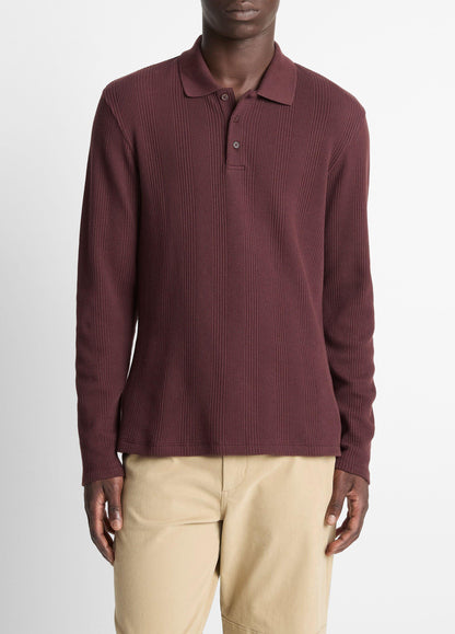 Vince Variegated Cotton Polo Shirt - Shirts