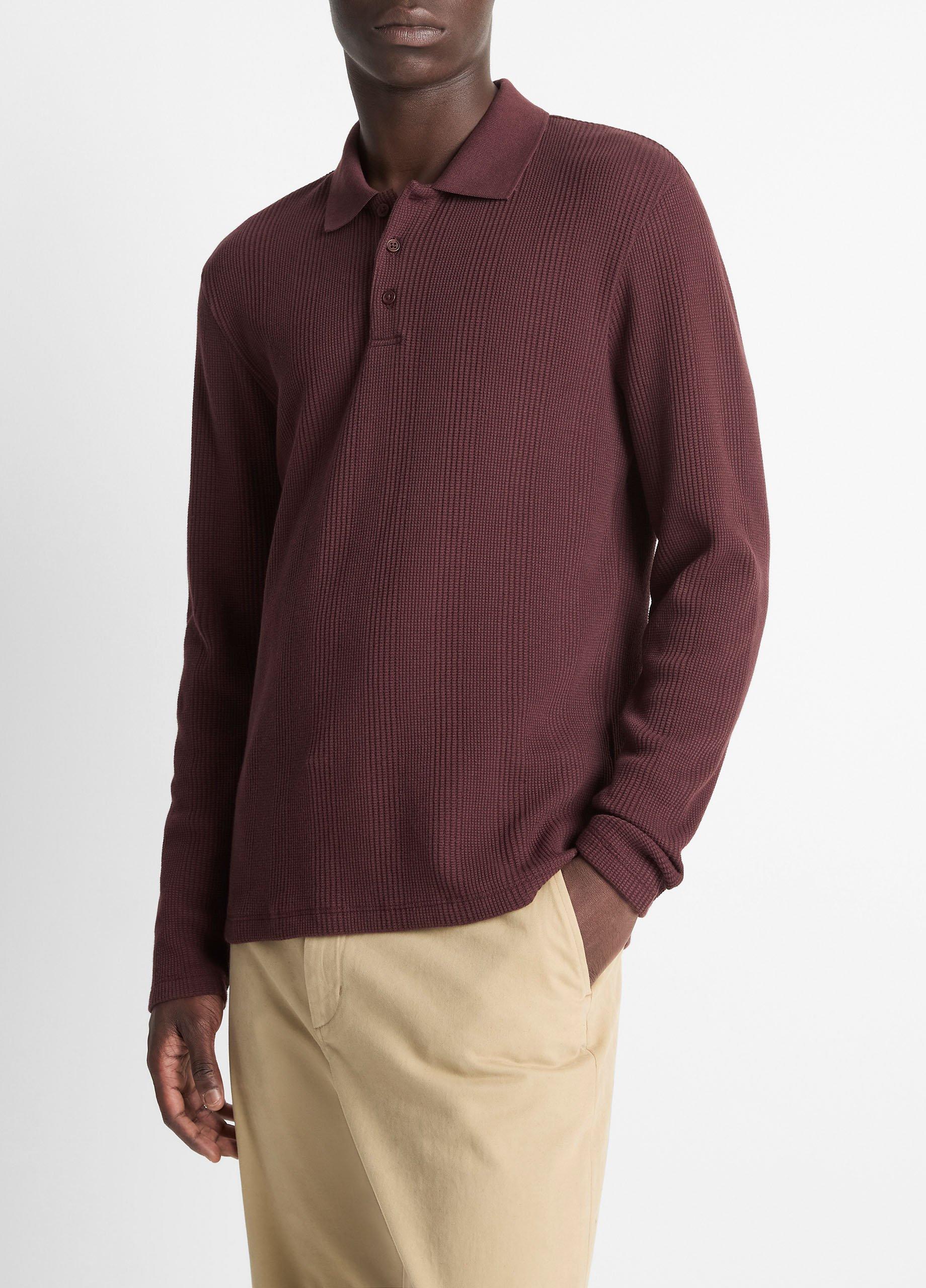 Vince Variegated Cotton Polo Shirt - Shirts