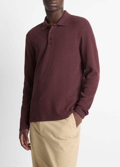 Vince Variegated Cotton Polo Shirt - Shirts