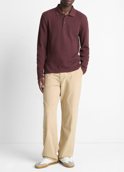 Vince Variegated Cotton Polo Shirt - Shirts
