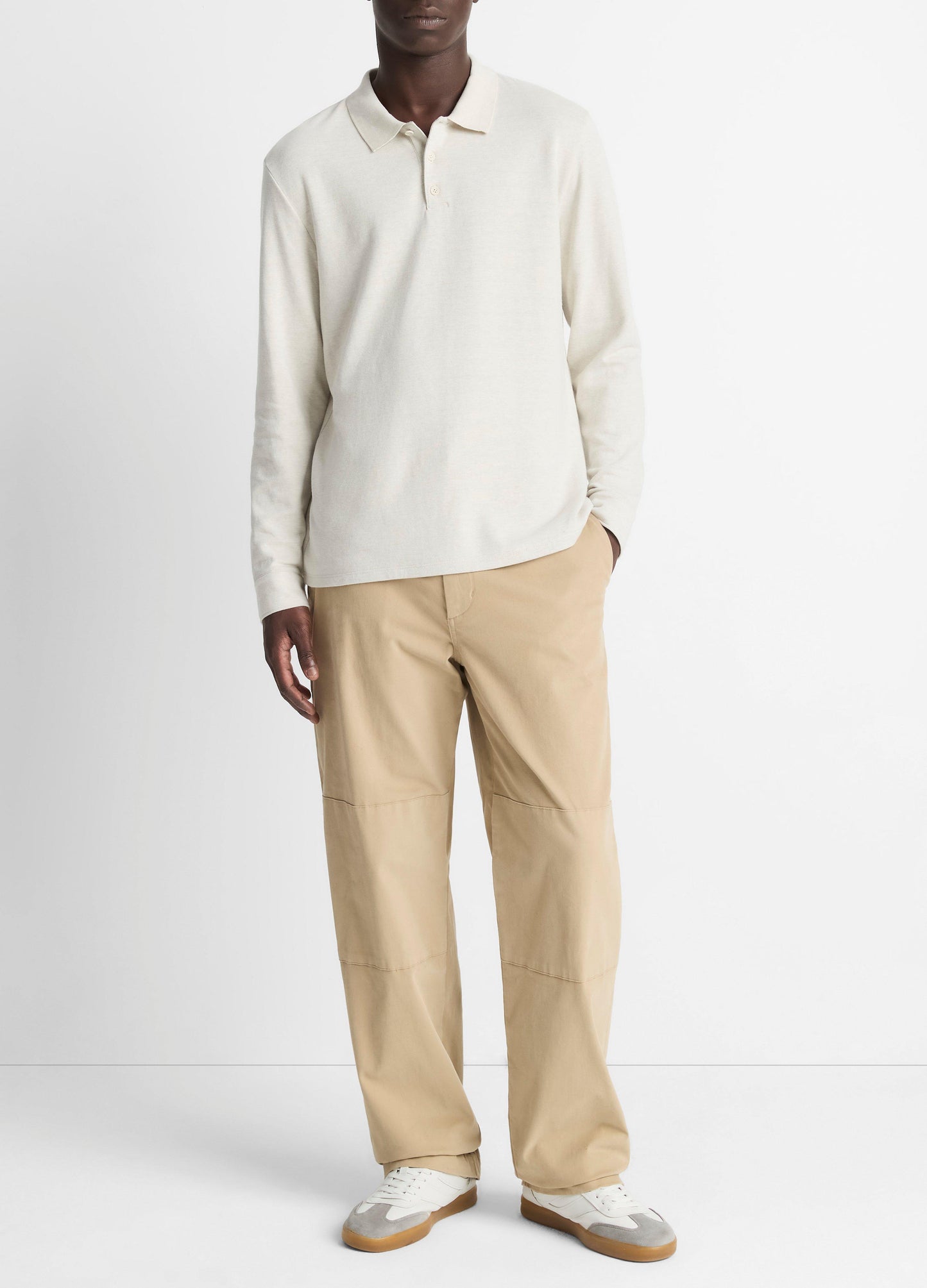 Vince Heathered Double-Face Cotton-Blend Polo Shirt - Shirts