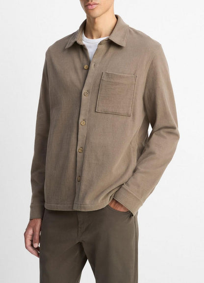 Vince Heavy Sueded Cotton Shirt Jacket - Jackets & Outerwear
