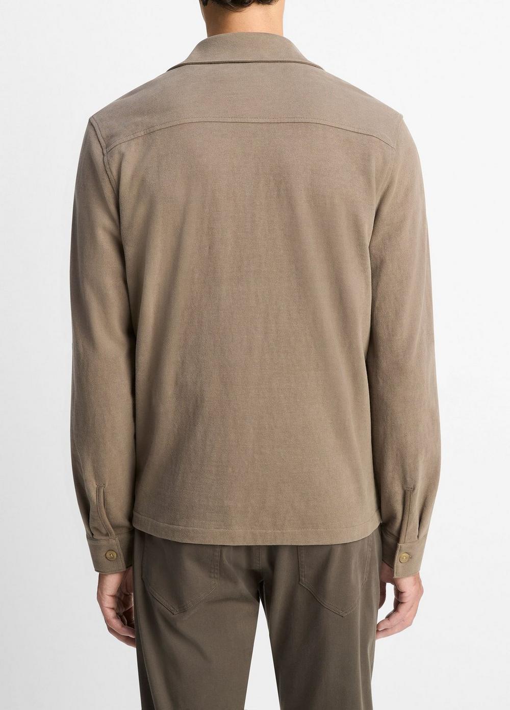Vince Heavy Sueded Cotton Shirt Jacket - Jackets & Outerwear