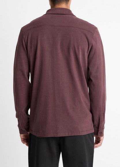 Vince Sueded Cotton Jersey Button-Front Shirt - Shirts