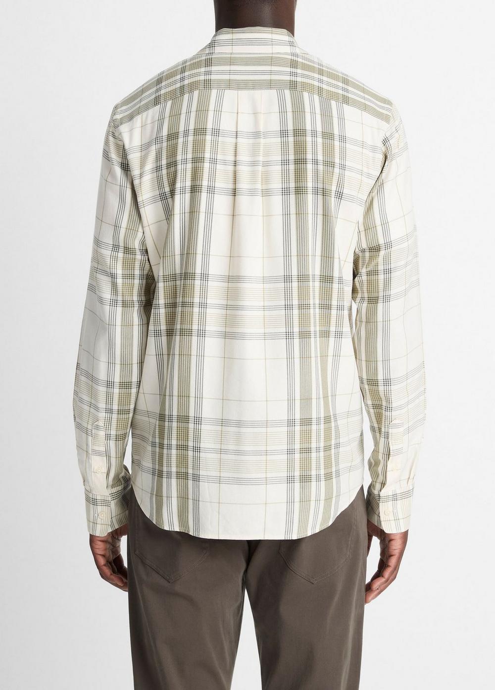 Vince Dunluce Plaid Cotton-Blend Button-Front Shirt - Shirts