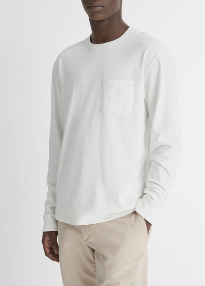 Vince Sueded Jersey Long-Sleeve Pocket T-Shirt - Tees & Hoodies