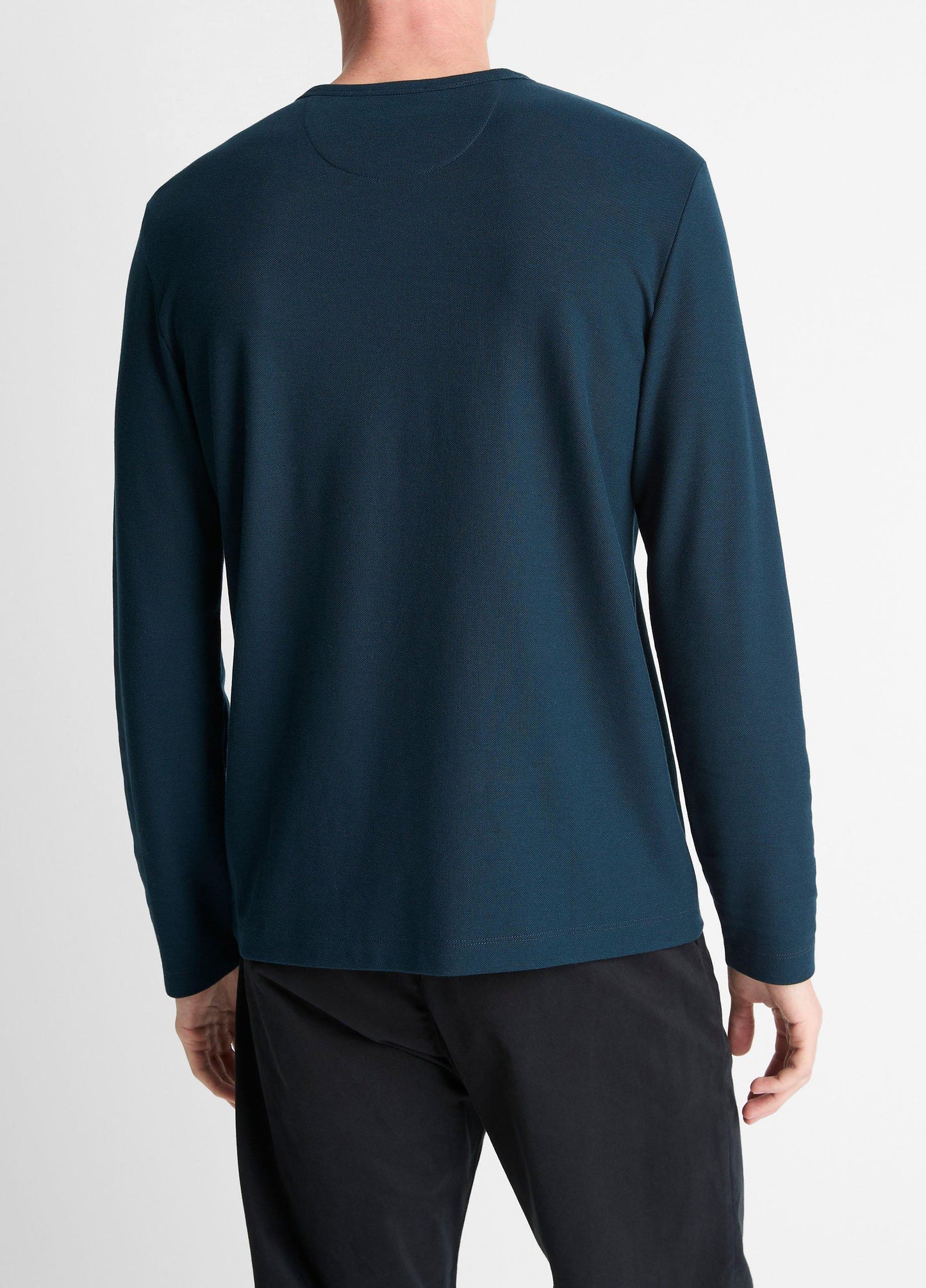 Vince Pima Cotton Piqué Long-Sleeve T-Shirt - Tees & Hoodies