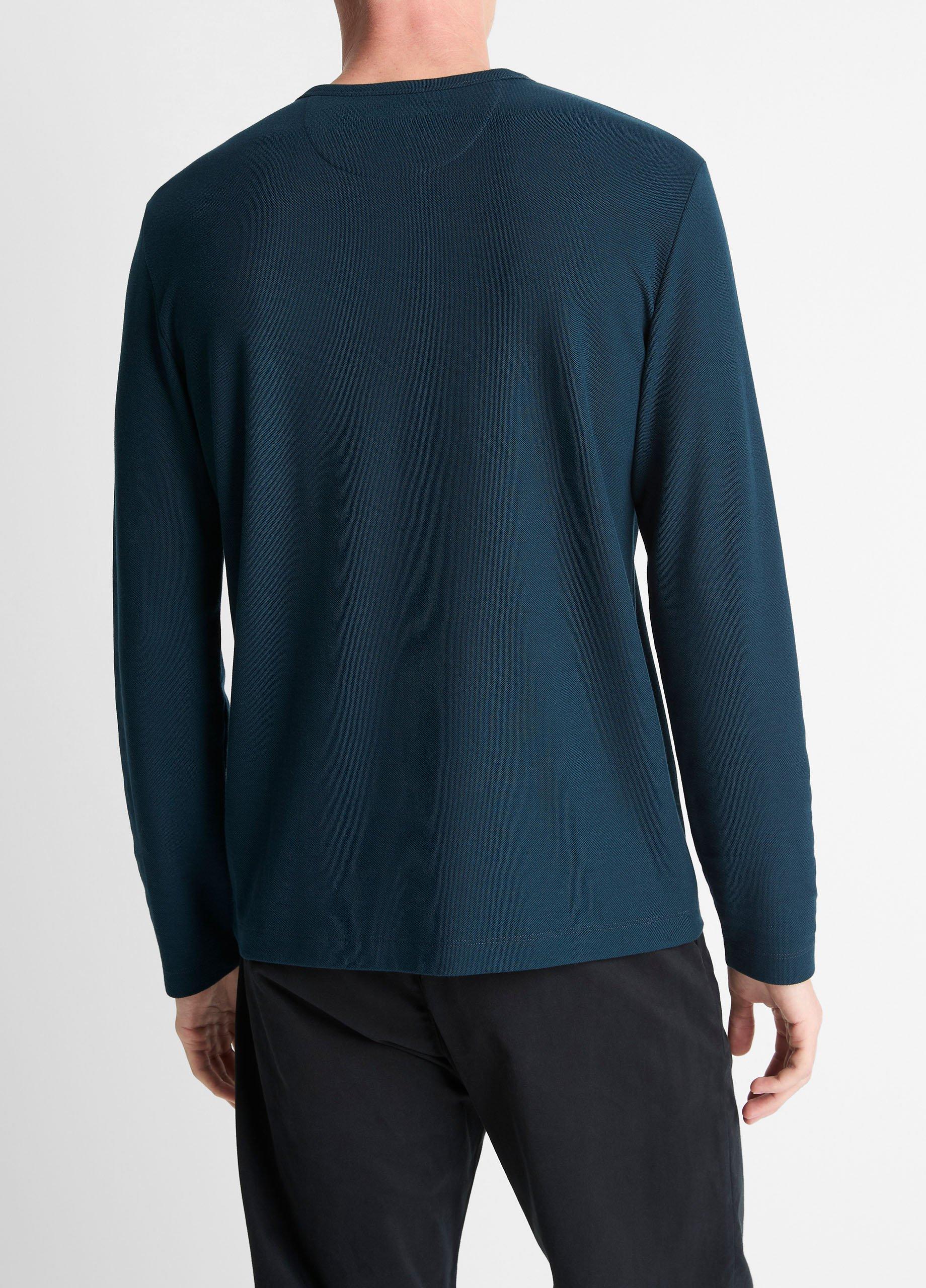 Vince Pima Cotton Piqué Long-Sleeve T-Shirt - Tees & Hoodies