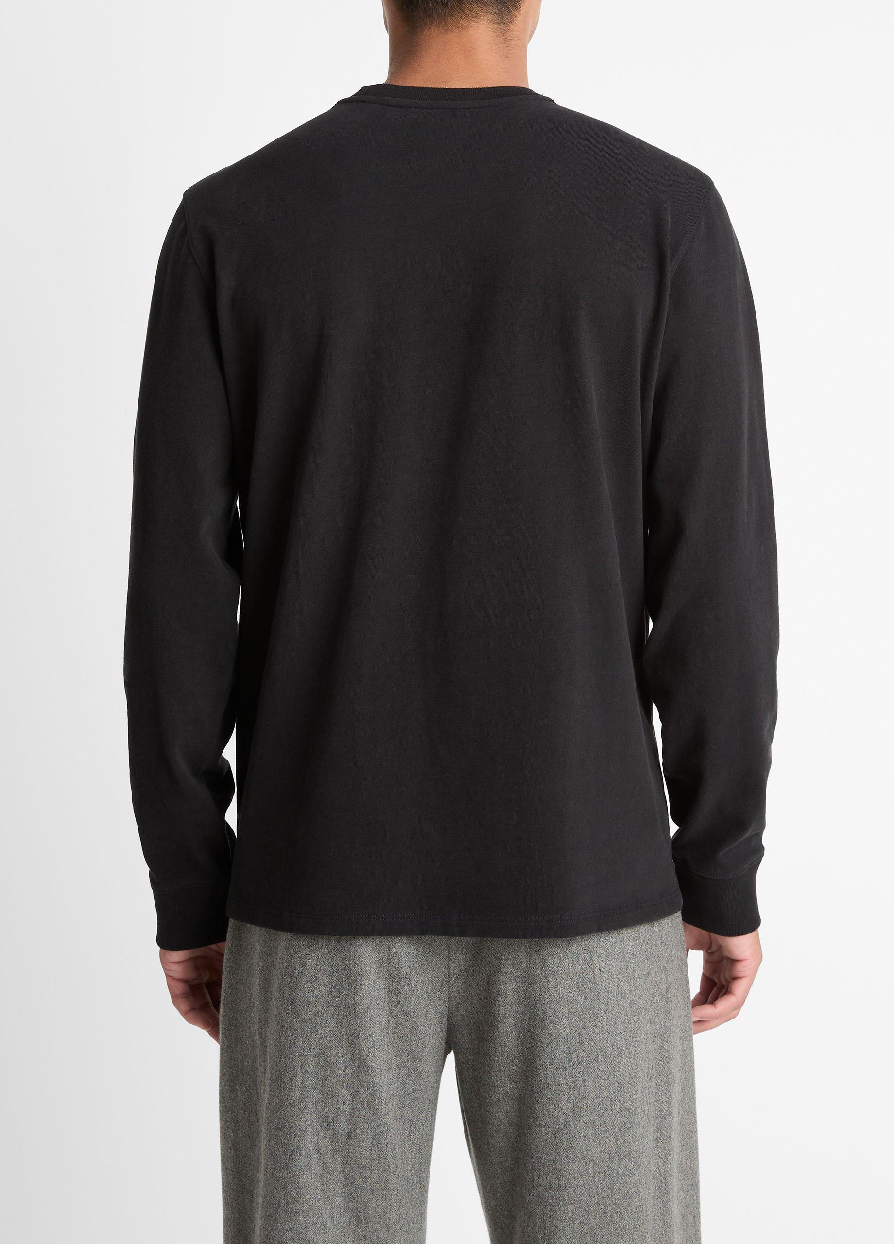 Vince Sueded Jersey Long-Sleeve Pocket T-Shirt - Tees & Hoodies