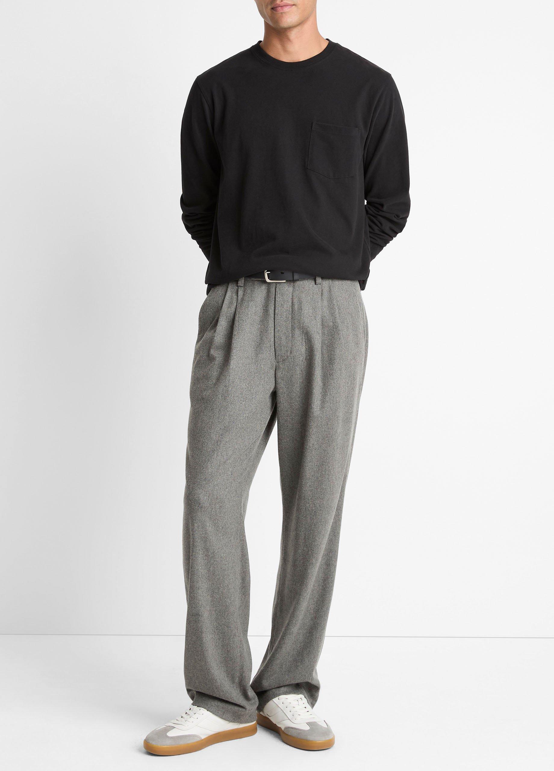 Vince Sueded Jersey Long-Sleeve Pocket T-Shirt - Tees & Hoodies