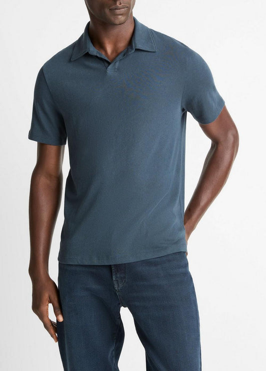 Vince Cotton Johnny-Collar Polo Shirt - Tees & Hoodies