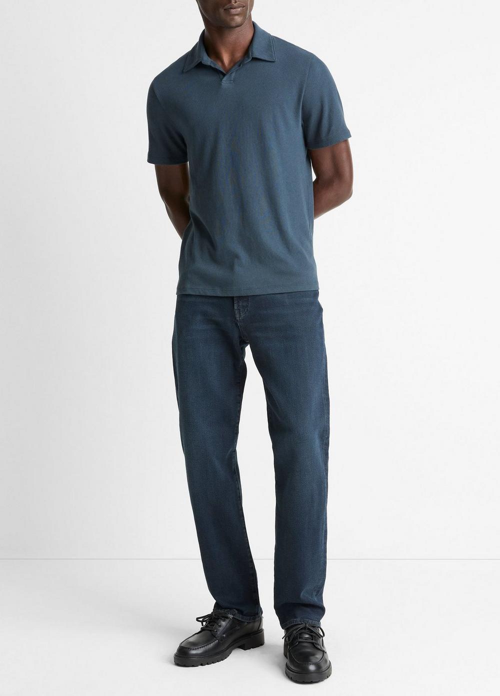 Vince Cotton Johnny-Collar Polo Shirt - Tees & Hoodies