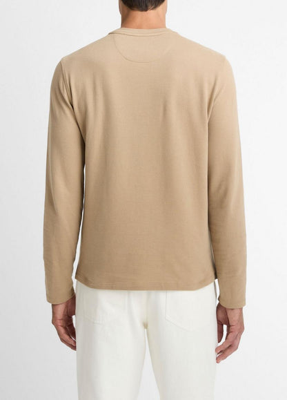 Vince Birdseye Jacquard Pima Cotton Long-Sleeve T-Shirt - Tees & Hoodies