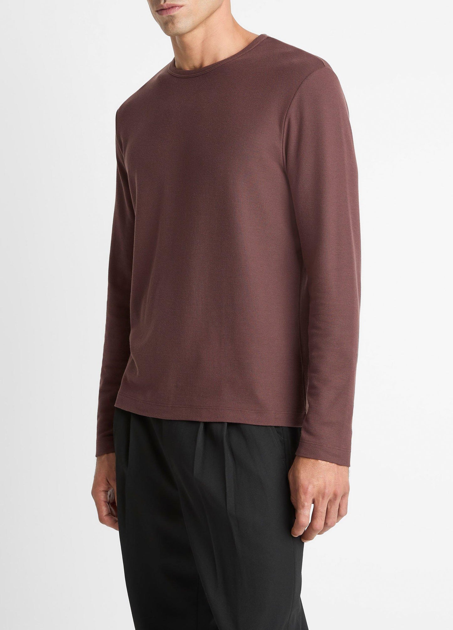 Vince Pima Cotton Piqué Long-Sleeve T-Shirt - Tees & Hoodies