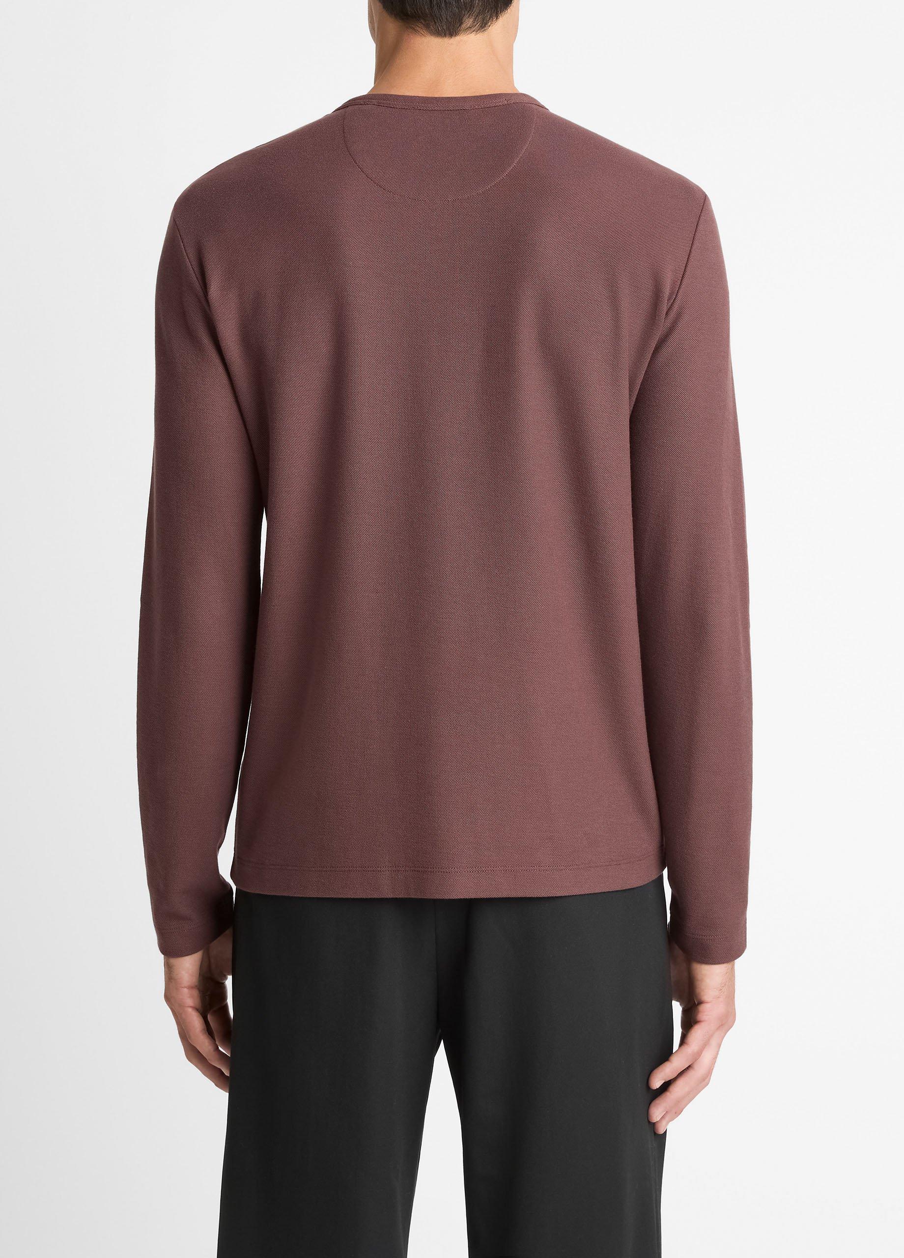 Vince Pima Cotton Piqué Long-Sleeve T-Shirt - Tees & Hoodies