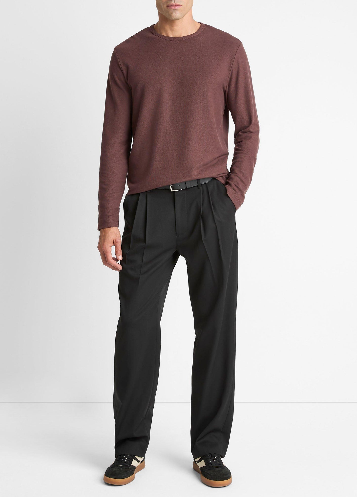 Vince Pima Cotton Piqué Long-Sleeve T-Shirt - Tees & Hoodies