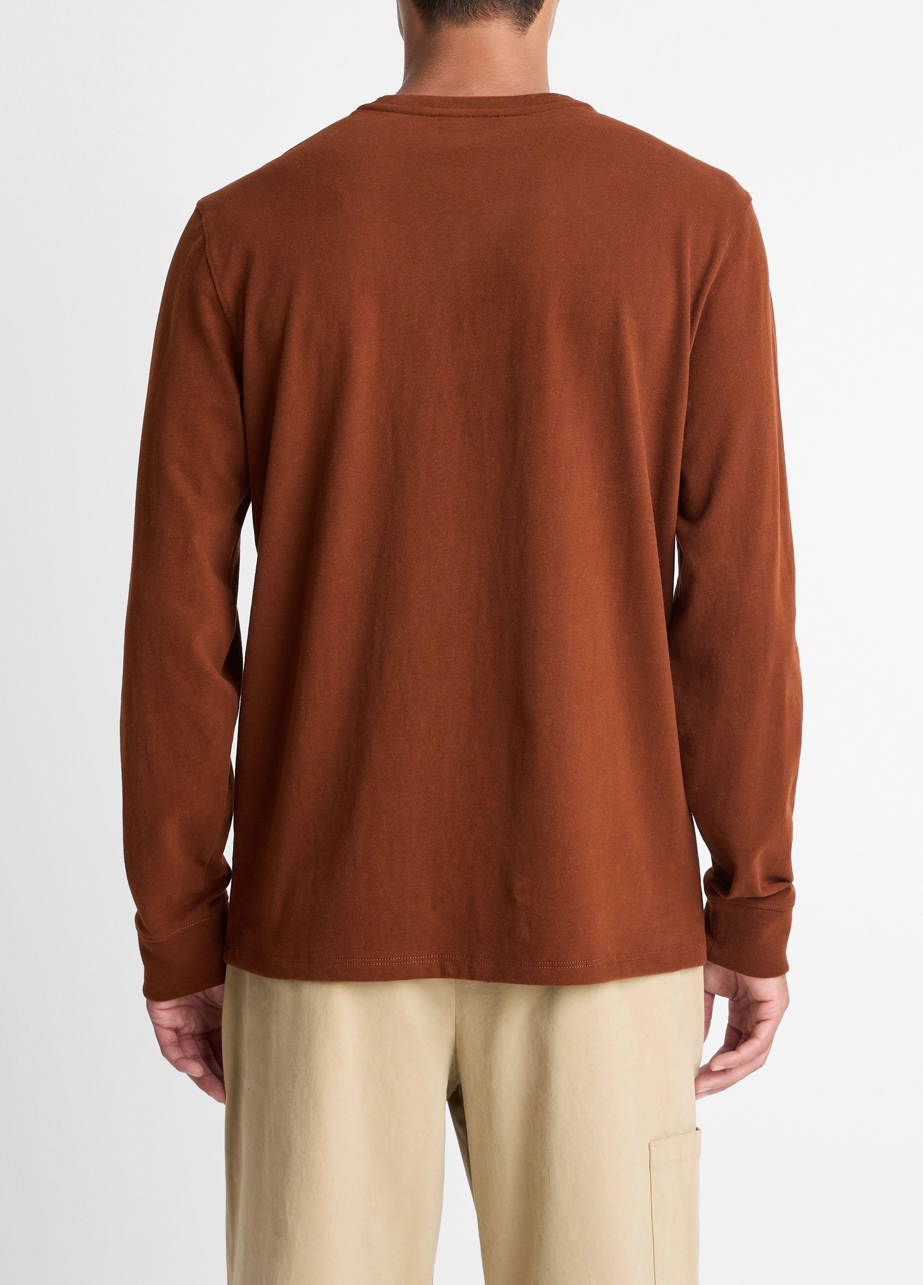 Vince Sueded Jersey Long-Sleeve Pocket T-Shirt - Tees & Hoodies