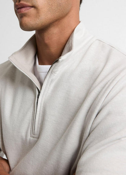Vince Double-Face Cotton-Blend Quarter-Zip Pullover - Tees & Hoodies