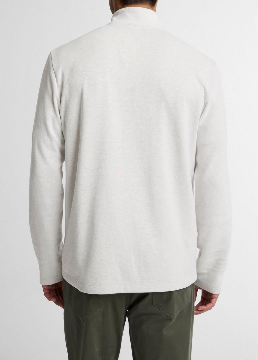 Vince Double-Face Cotton-Blend Quarter-Zip Pullover - Tees & Hoodies
