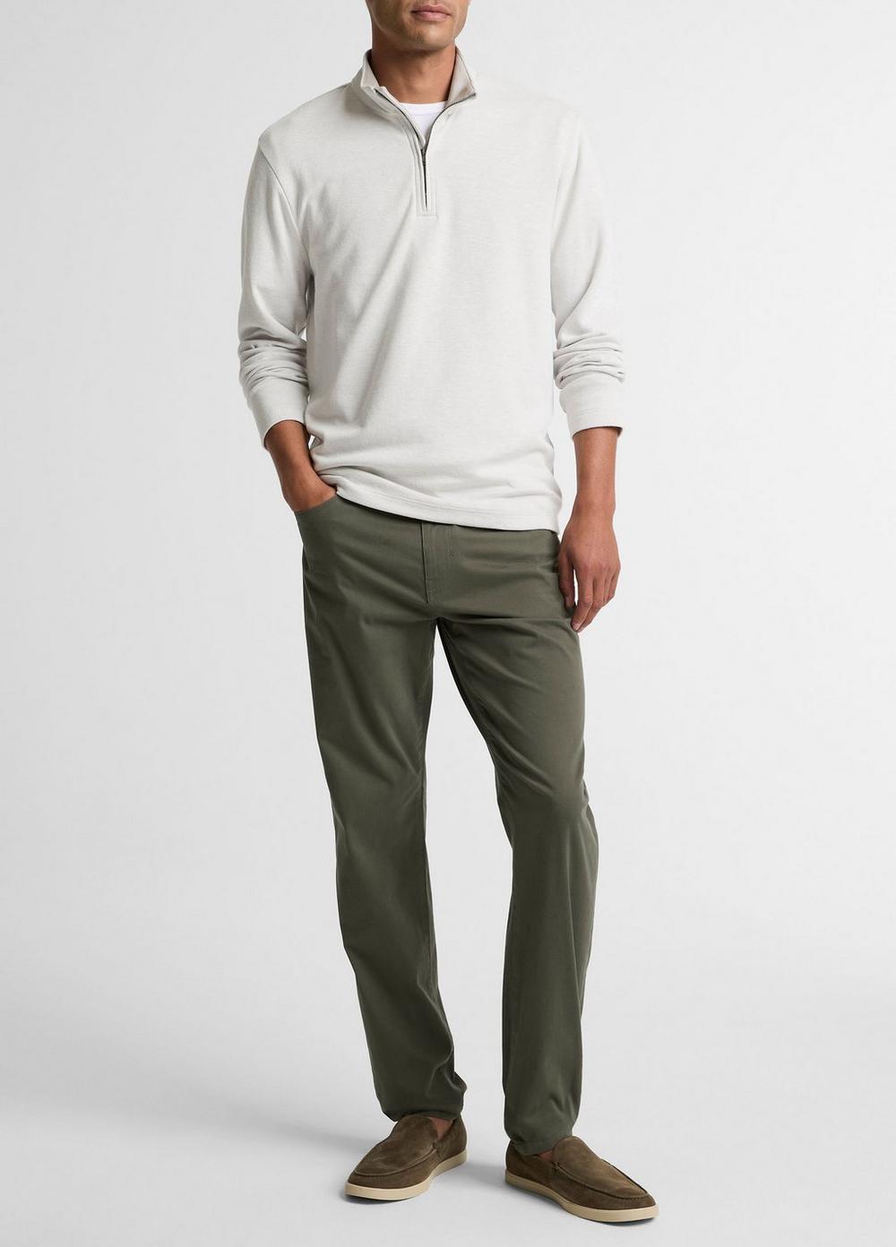 Vince Double-Face Cotton-Blend Quarter-Zip Pullover - Tees & Hoodies