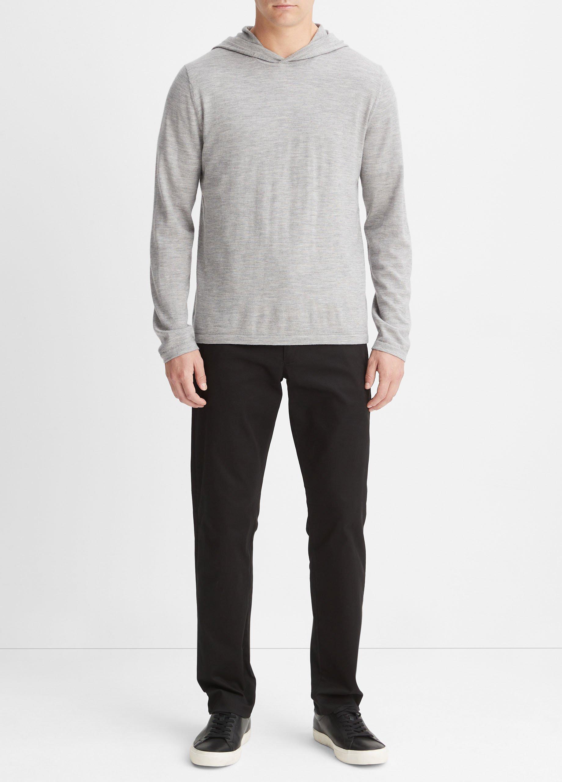 Vince Featherweight Wool Cashmere Pullover Hoodie - Sweaters
